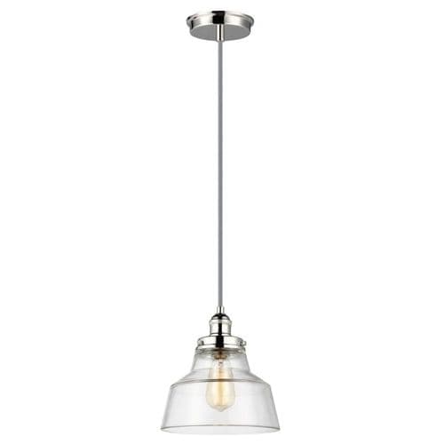 Baskin 1 Light Pendant - Polished Nickel FE-BASKIN-P-A-PN