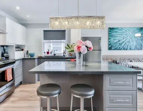 Bath 102x9cm Linear Bar Pendant Chandelier Chrome