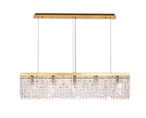 Bath 102x9cm Linear Bar Pendant Chandelier Gold