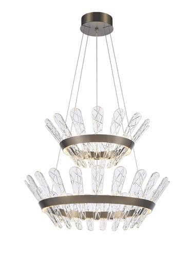 Beatrice Double Tiered Bronze LED Pendant GSBPCH471