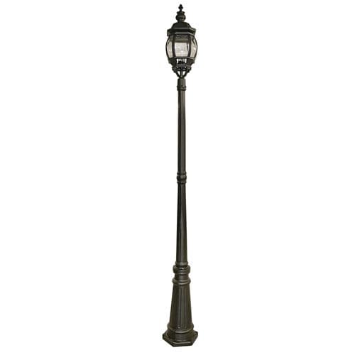 Bel Aire 221cm Outdoor Post  -  Silk Black & Glass, IP23