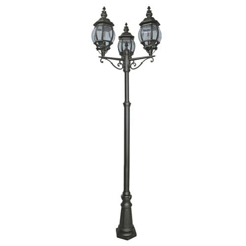 Cel Aire Outdoor Post Lamp 3Lt Black