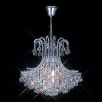 Ben Pendant Round 6 Light E14 Polished Chrome with Crystal 18.5kg