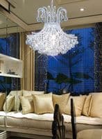 Ben Pendant Round 6 Light E14 Polished Chrome with Crystal 18.5kg