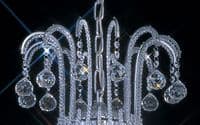 Ben Pendant Round 6 Light E14 Polished Chrome with Crystal 18.5kg