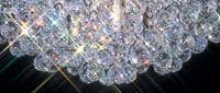 Ben Pendant Round 6 Light E14 Polished Chrome with Crystal 18.5kg