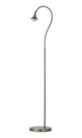Bistro Floor Lamp Without Shade, 1 x E27 Satin Nickel