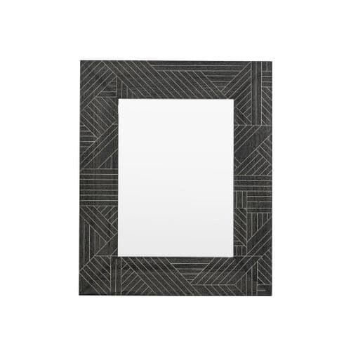 Black washed rectangle mirror FOE113357