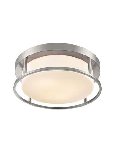 Blaine Satin Nickel 380mm Flush Ceiling Fitting GSBCF5830