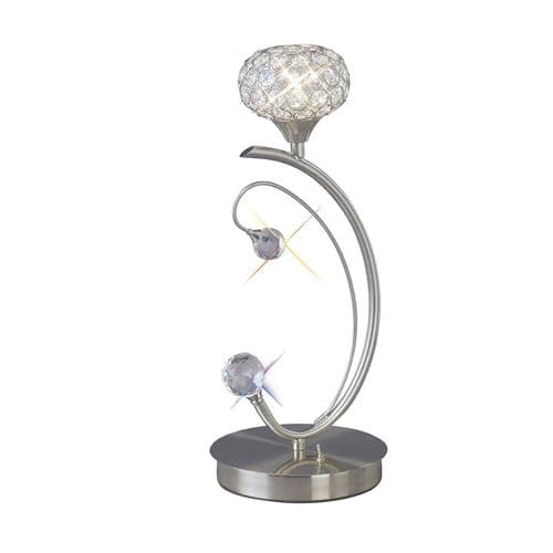 Blaine Table Lamp 1 Light G9 Satin Nickel/Crystal
