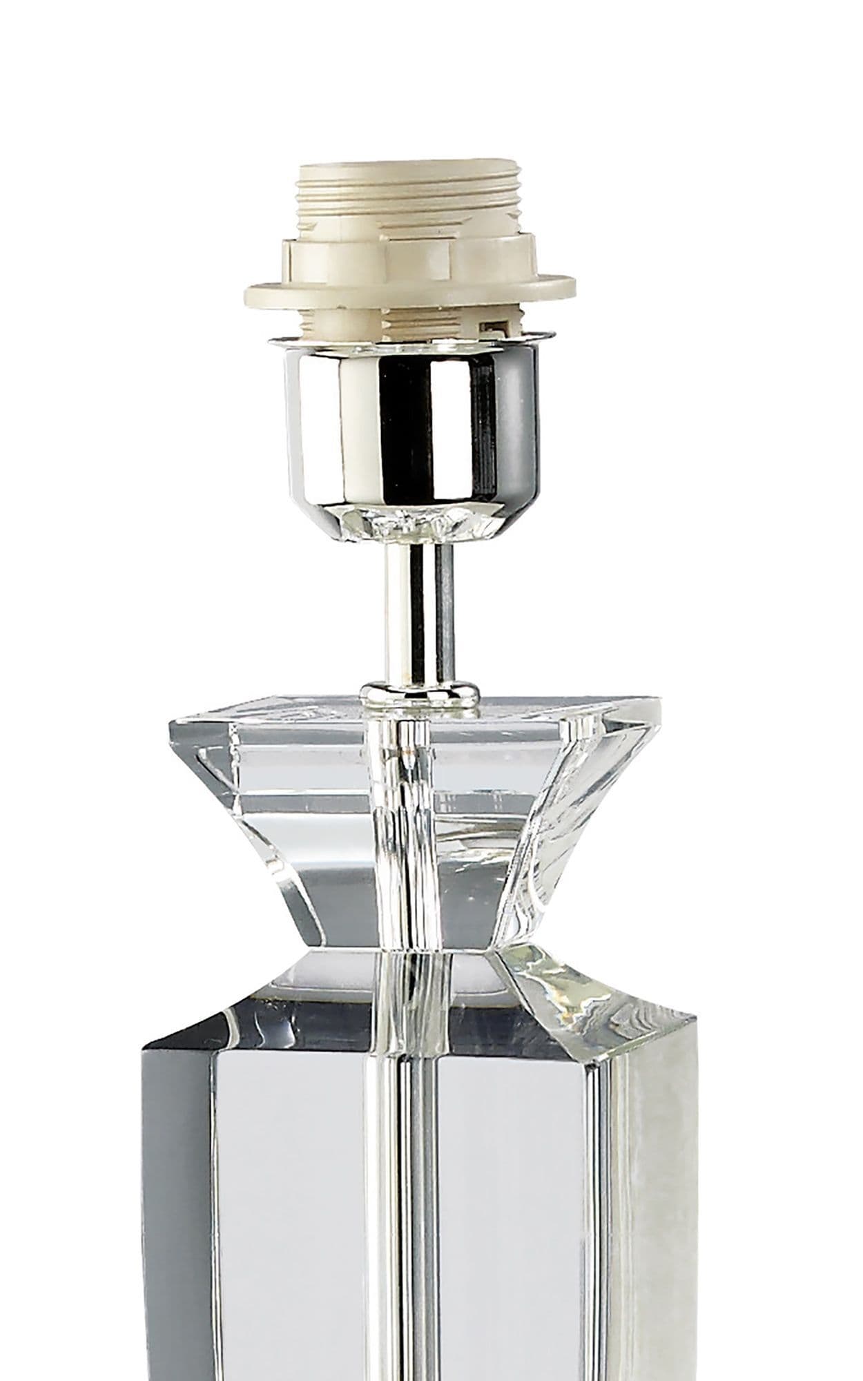 Blake Crystal Table Lamp WITHOUT SHADE 1 Light E27 Silver Finish