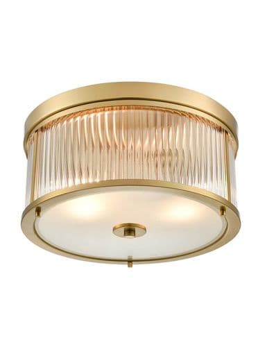 Bonham Aged Brass Flush Ceiling Fitting GSBCF5824