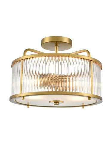 Bonham Aged Brass Semi-Flush Ceiling Fitting GSBFL2708-2