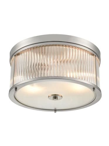 Bonham Satin Nickel Flush Ceiling Fitting GSBCF5823