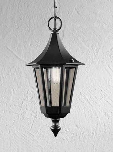 Boulevard Suspension Exterior Pendant Lantern Black with Smoked Glass GSBLA1601-1