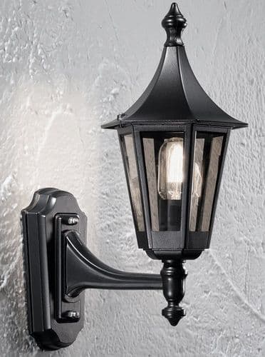 Boulevard Wall Up Exterior Lantern Black with Smoked Glass GSBLA1602-1