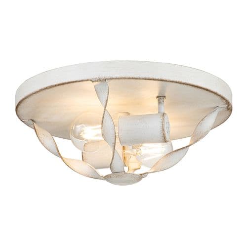 Bradbury 2 Light Flush Mount - Antique White QZ-BRADBURY-F-AWH