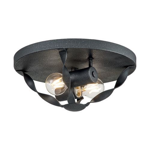 Bradbury 2 Light Flush Mount - Grey Ash QZ-BRADBURY-F-GK
