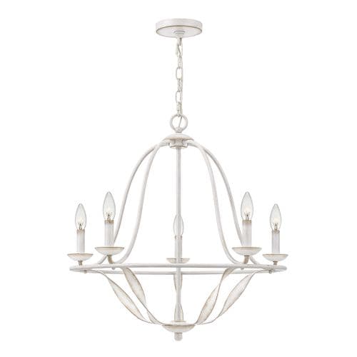 Bradbury 5 Light Chandelier - Antique White QZ-BRADBURY5-AWH