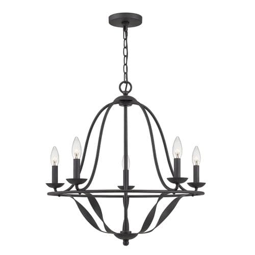 Bradbury 5 Light Chandelier - Grey Ash QZ-BRADBURY5-GK