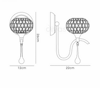 Bradford Wall Lamp 1 Light G9 Polished Chrome/Clear Beaded Glass