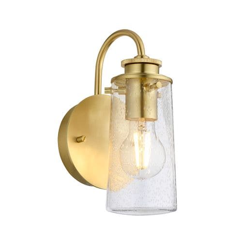 Braelyn 1 Light Wall Light - Brushed Brass QN-BRAELYN1-BB