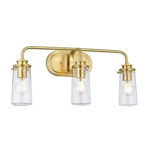 Braelyn 3 Light Wall Light - Brushed Brass QN-BRAELYN3-BB