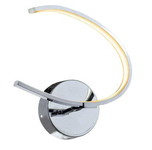 Burora LED Wall Light, Left Lit 3000K in Polished Chrome