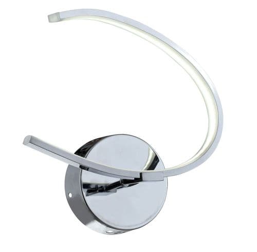 Burora LED Wall Light Left Lit 4000K in Polished Chrome