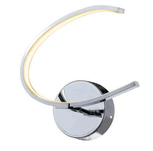 Burora LED Wall Light, Right Lit 3000K in Polished Chrome