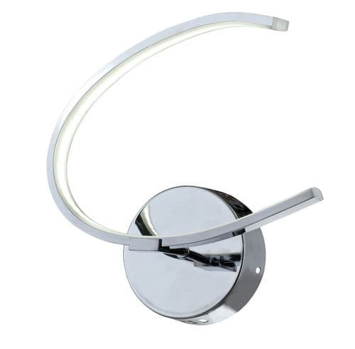 Burora LED Wall Light, Right Lit 4000K in Polished Chrome