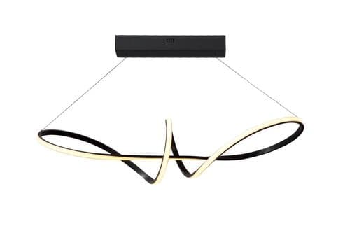 Glow LED Bar Pendent, 3000K, Black in Matt Black