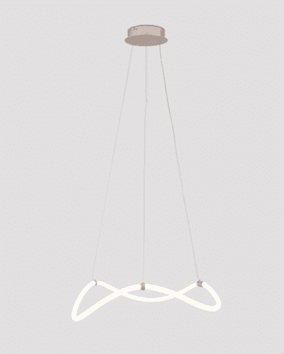 Hlow LED Pendant in Matt Nickel, White