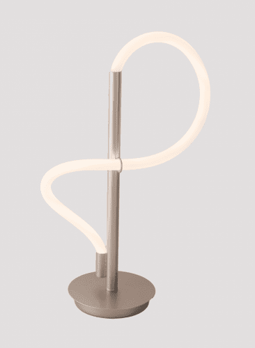 Hlow LED Table Lamp in Matt Nickel, White