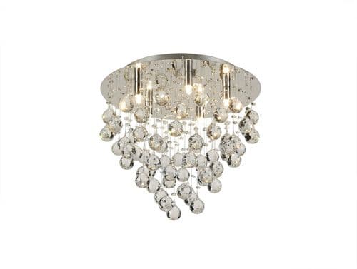 Brenden Ceiling Round 5 Light G9 Polished Chrome/Crystal