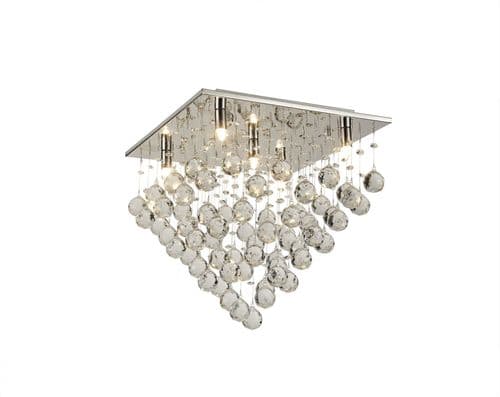 Brenden Ceiling Square 5 Light G9 Polished Chrome/Crystal
