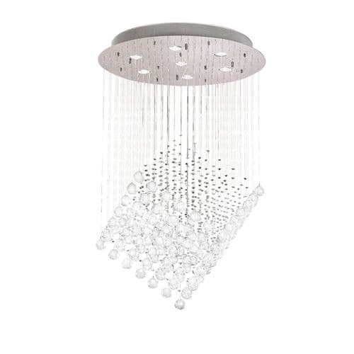 Brenden Pendant Diamond 7 Light GU10 Polished Chrome/Crystal18kg