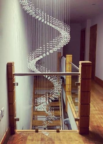 Brenden Pendant Multi-Spiral 9 Light GU10 Polished Chrome/Crystal15.2kg