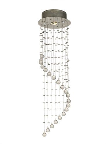 Brenden Pendant Single-Spiral 1 Light GU10 Polished Chrome/Crystal