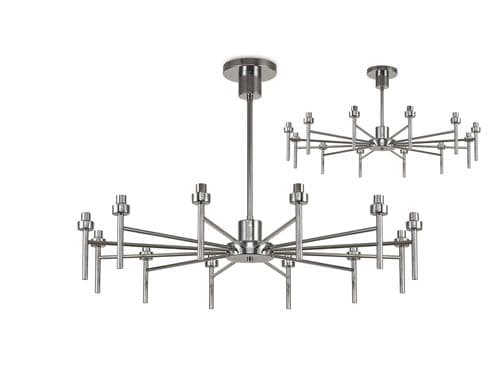 Brentwood Polished Chrome 12 Light G9 Universal Telescopic/Semi Flush - Multiple Colour