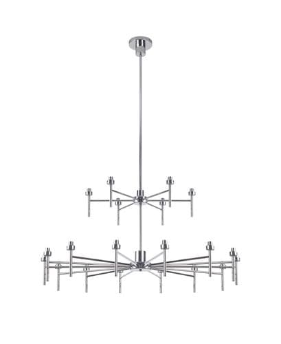 Brentwood Polished Chrome 20 Light G9 Universal 2-Tier Light - Multiple Colour