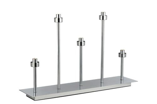 Brentwood Polished Chrome 5 Light G9 Rectangular Table Lamp