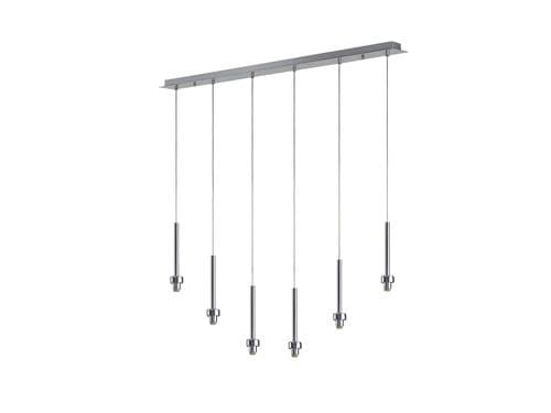 Brentwood Polished Chrome 6 Light G9 Universal 2m Linear Pendant - Multiple Colour