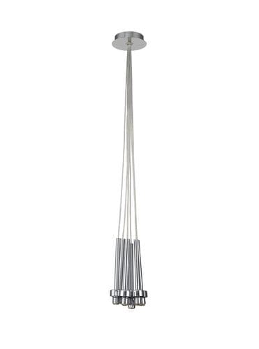 Brentwood Polished Chrome 7 Light G9 Universal 1.5m Cluster Pendant - Multiple Colour