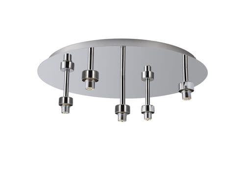 Brentwood Polished Chrome Round 5 Light G9 Universal Flush Light - Multiple Colour