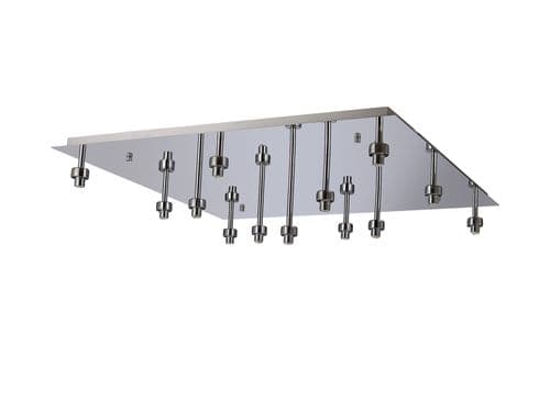 Brentwood Polished Chrome Square 13 Light G9 Universal Flush Light - Multiple Colour