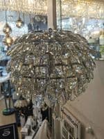 Brian Floor Lamp, 3 Light E14, French Gold/Crystal