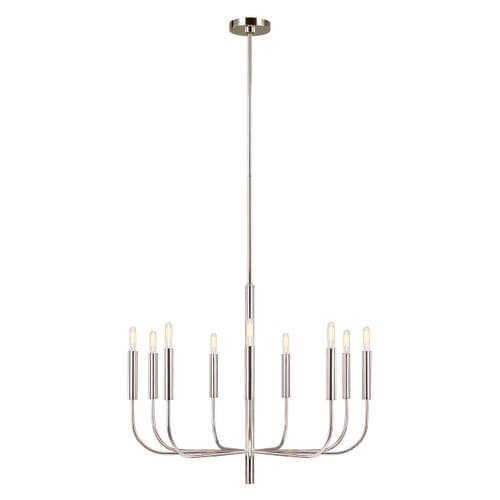 Brianna 9 Light Chandelier - Polished Nickel FE-BRIANNA9-PN