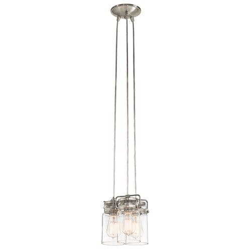 Brinley 3 Light Pendant - Brushed Nickel KL-BRINLEY3-NI