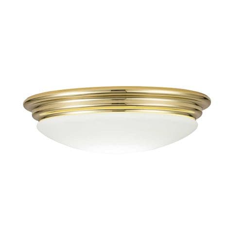Brompton 1 Light Flush Mount - Polished Brass BATH-BROMPTON-F-PB